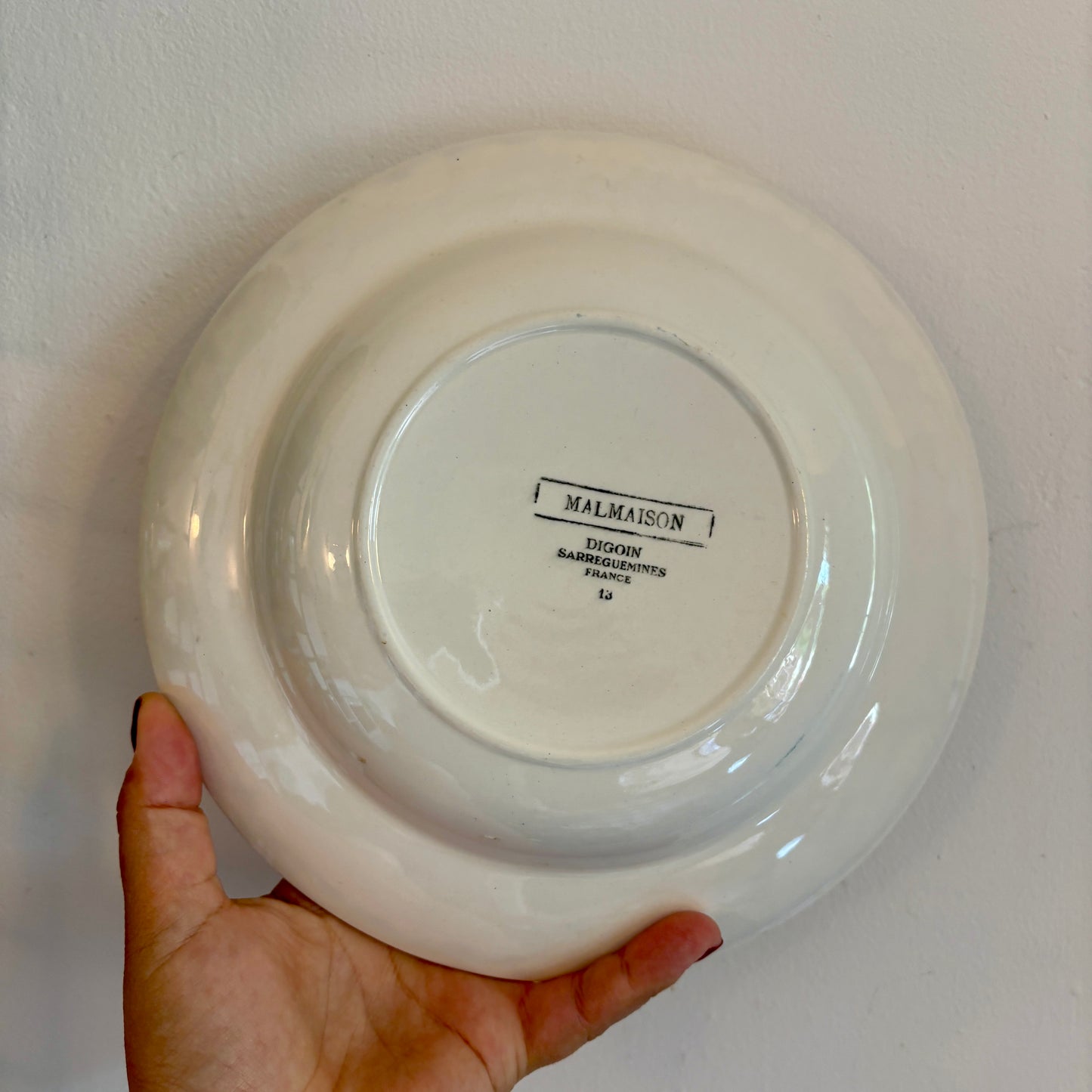Lot de 8 assiettes creuse vintage - modèle Malmaison de Digoin Sarrreguemines