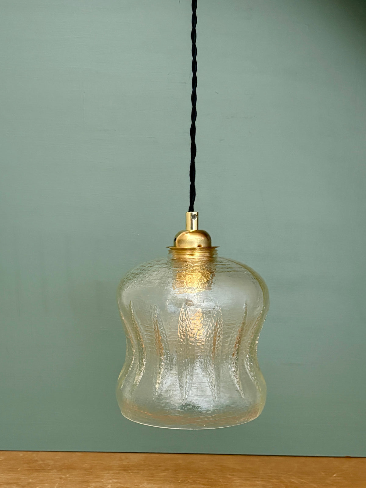 Suspension globe vintage en verre (GT10)