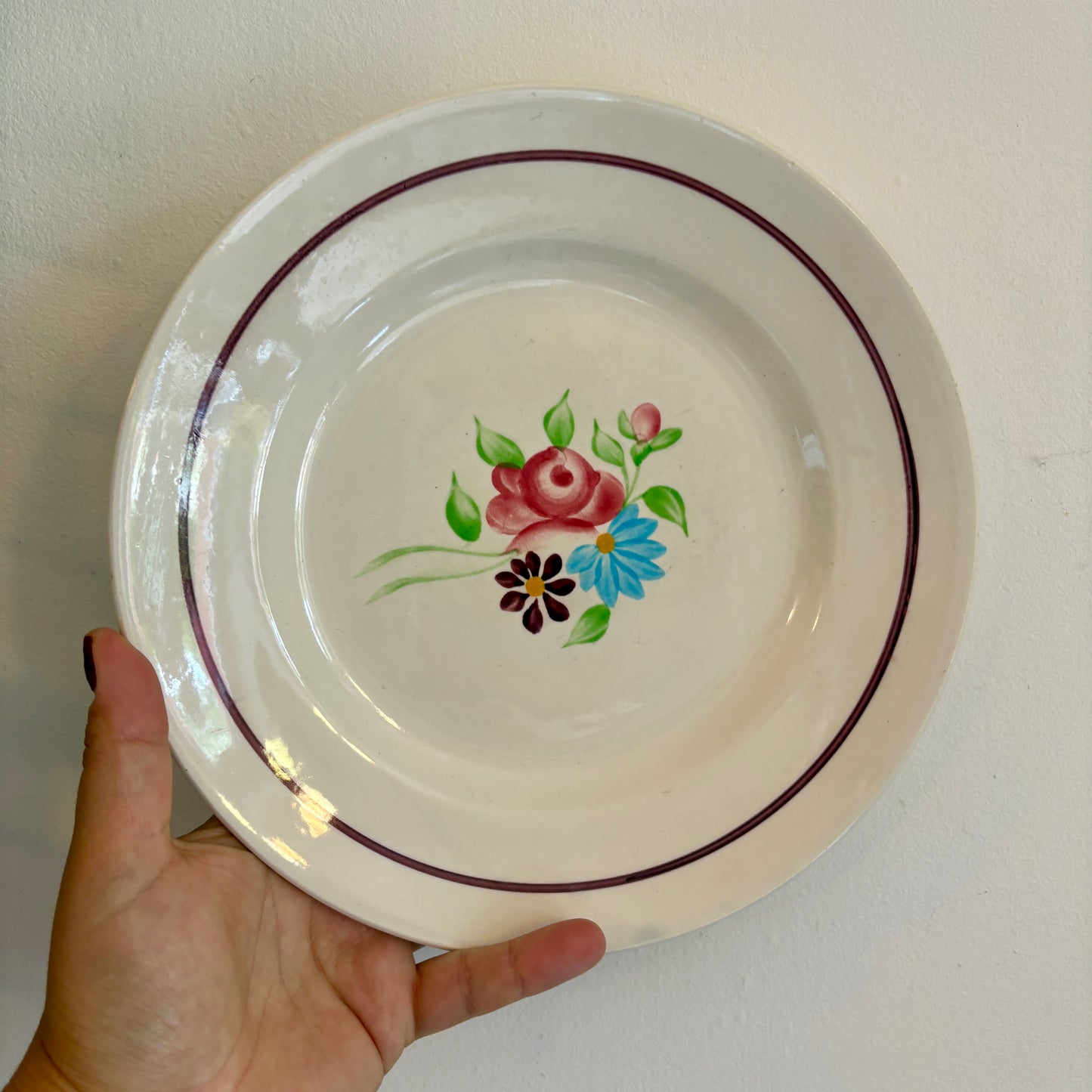 Lot de 6 assiettes plates vintage, Modèle Macon de Nidervillier
