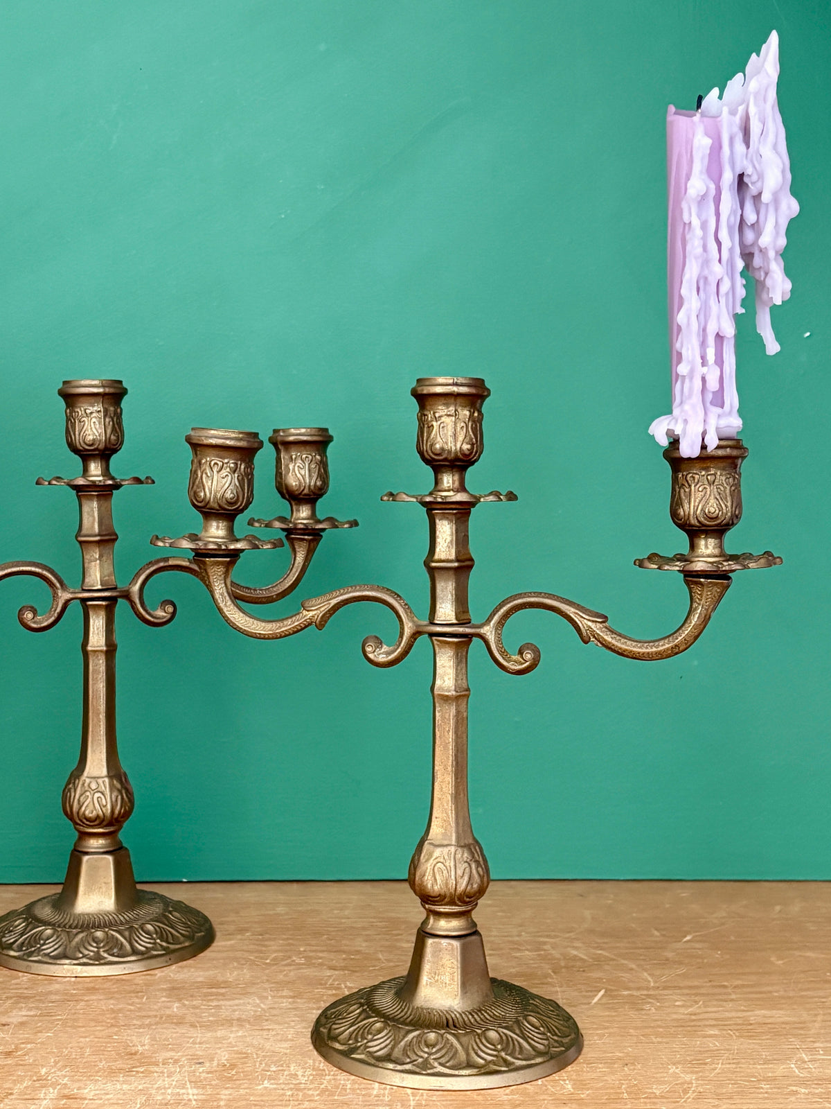 Paire de chandeliers vintage