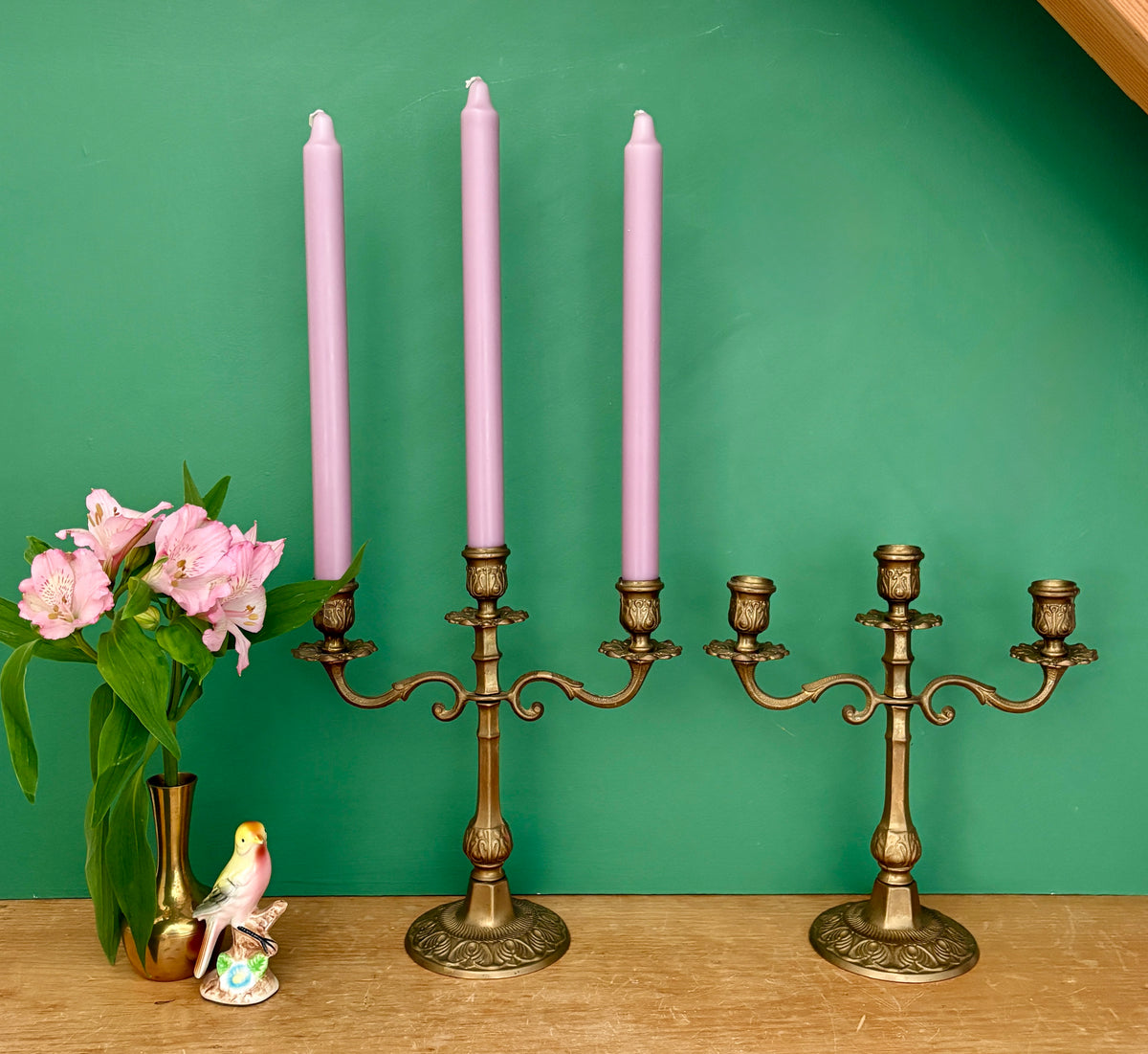 Paire de chandeliers vintage