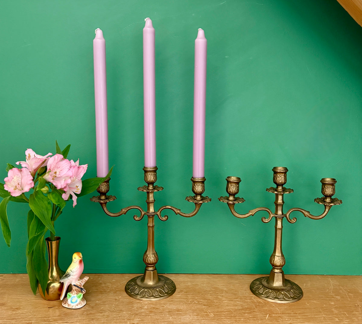Paire de chandeliers vintage