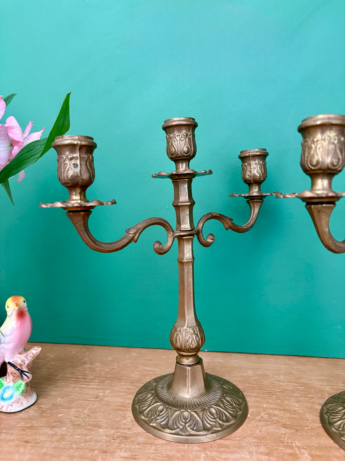 Paire de chandeliers vintage