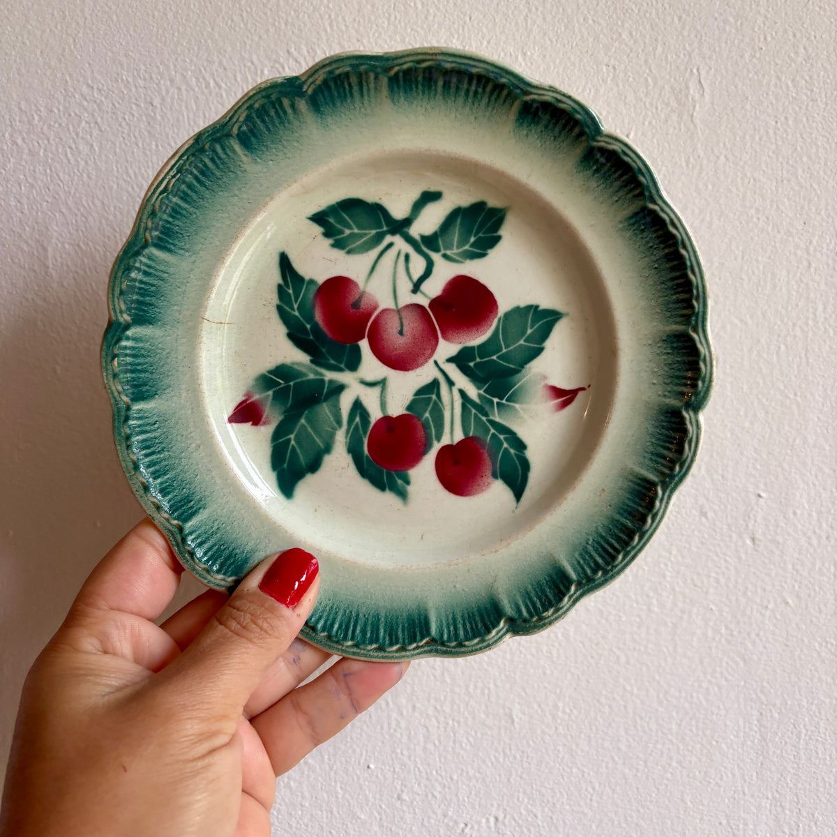 Lot de 7 assiettes à dessert vintage Badonvilier