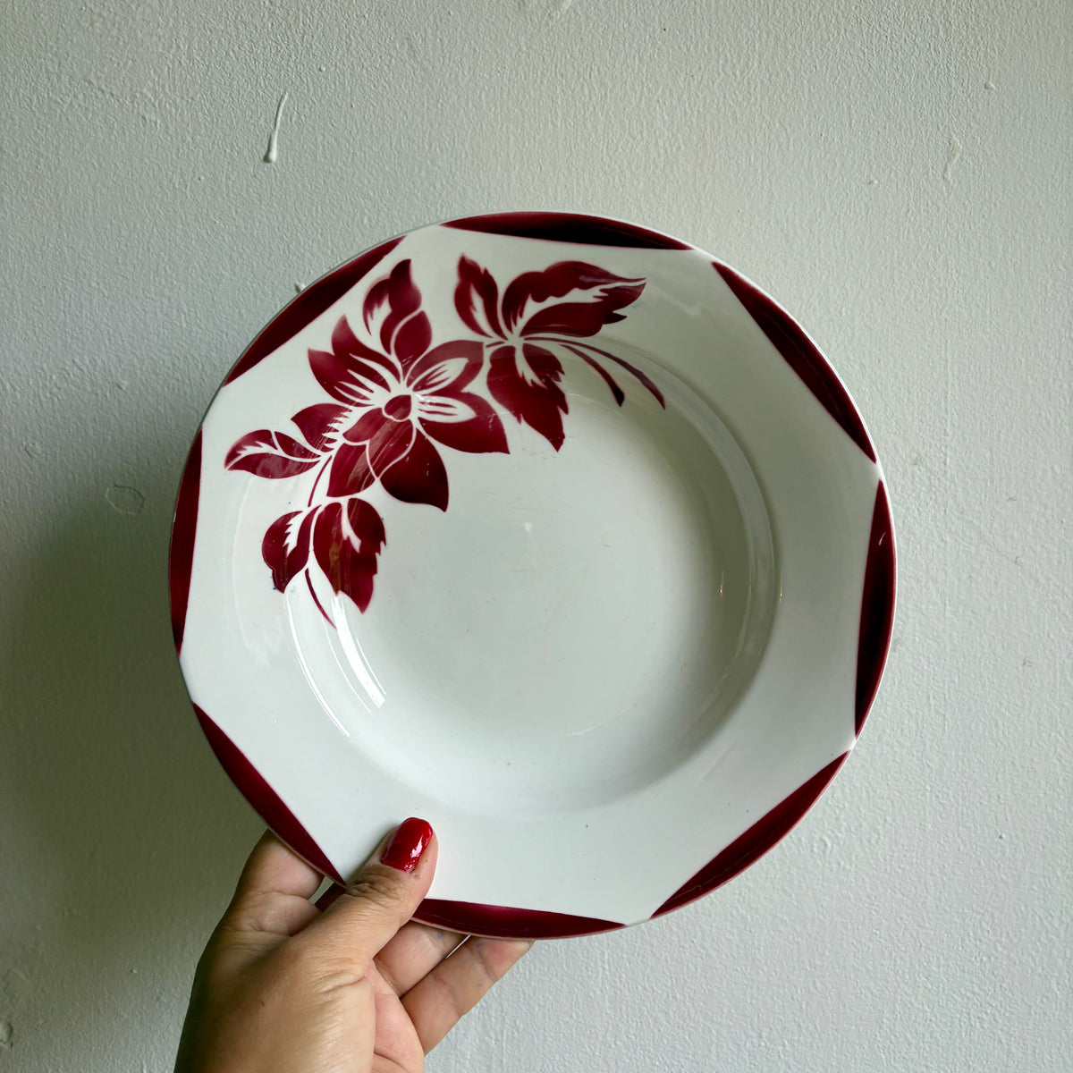 Lot de 8 assiettes creuses vintage, Jacky de Digoin