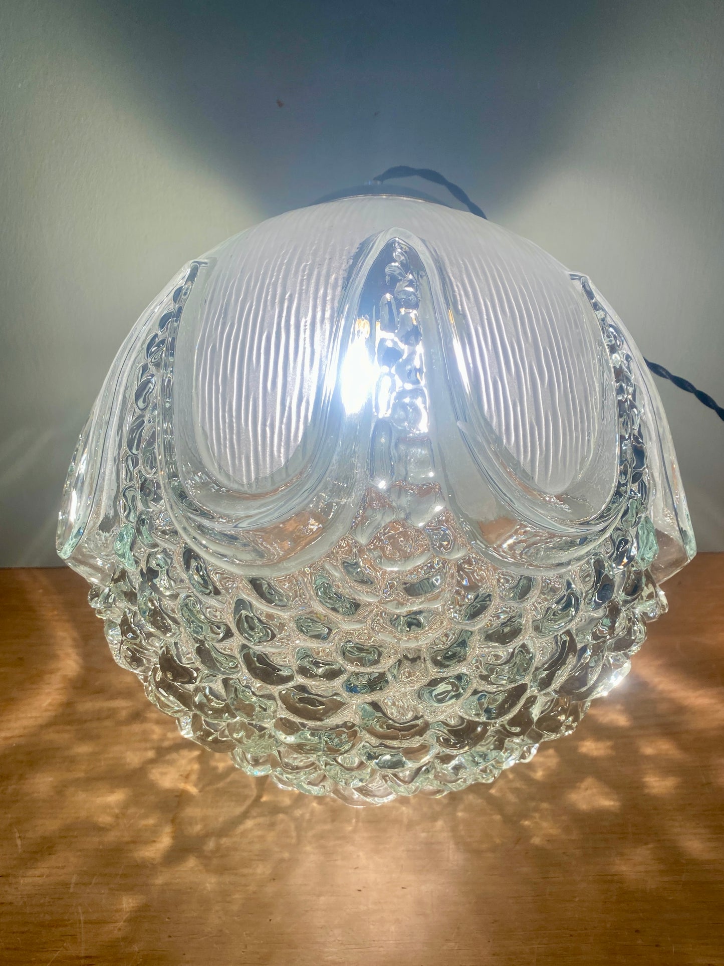 Baladeuse globe vintage en verre XL