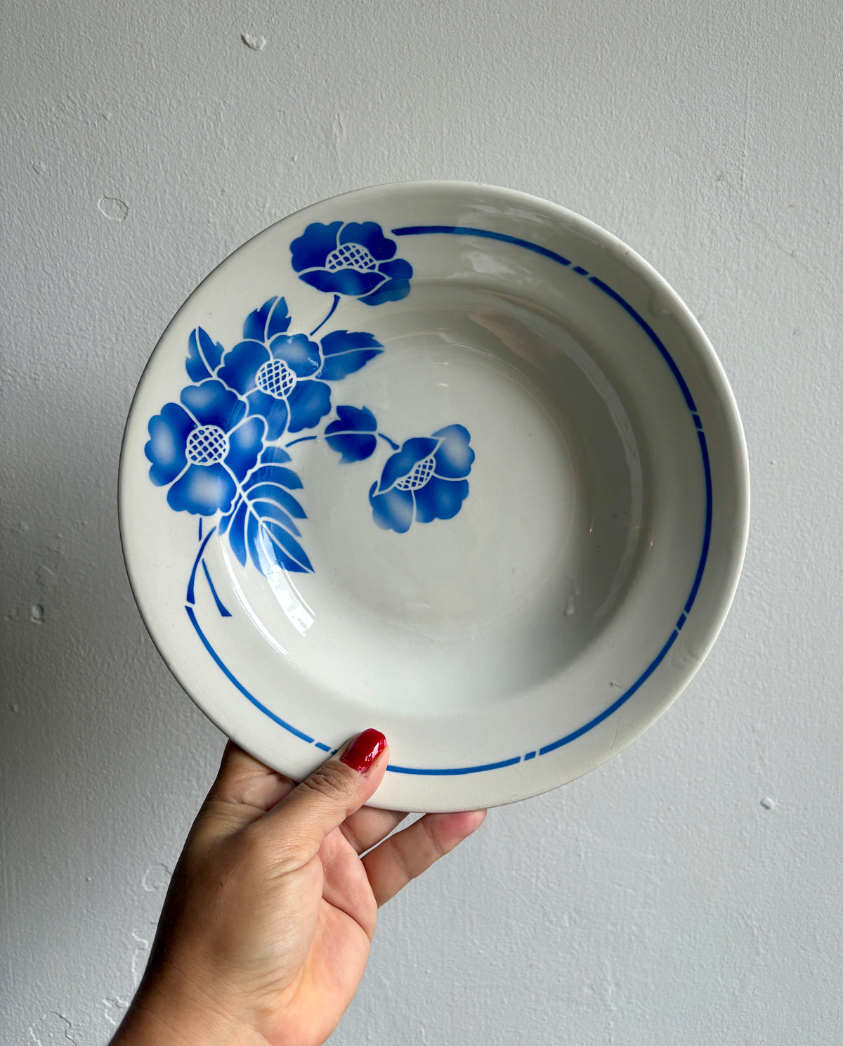 Lot de 8 assiettes creuses vintage, Edmond de Saint Amand -