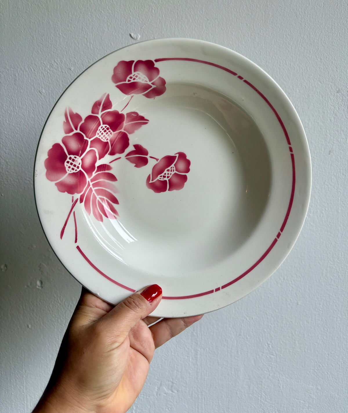 Lot de 8 assiettes creuses vintage, Edmond de Saint Amand -