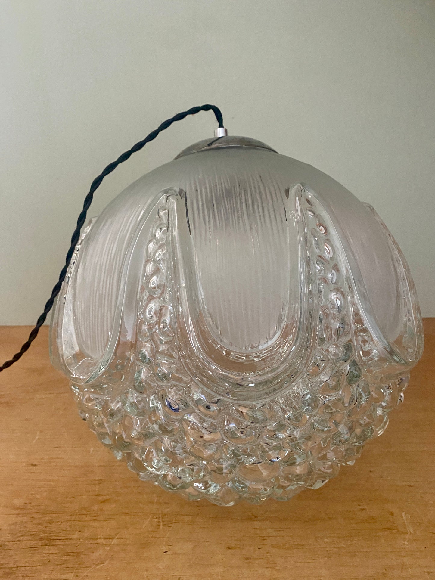 Baladeuse globe vintage en verre XL