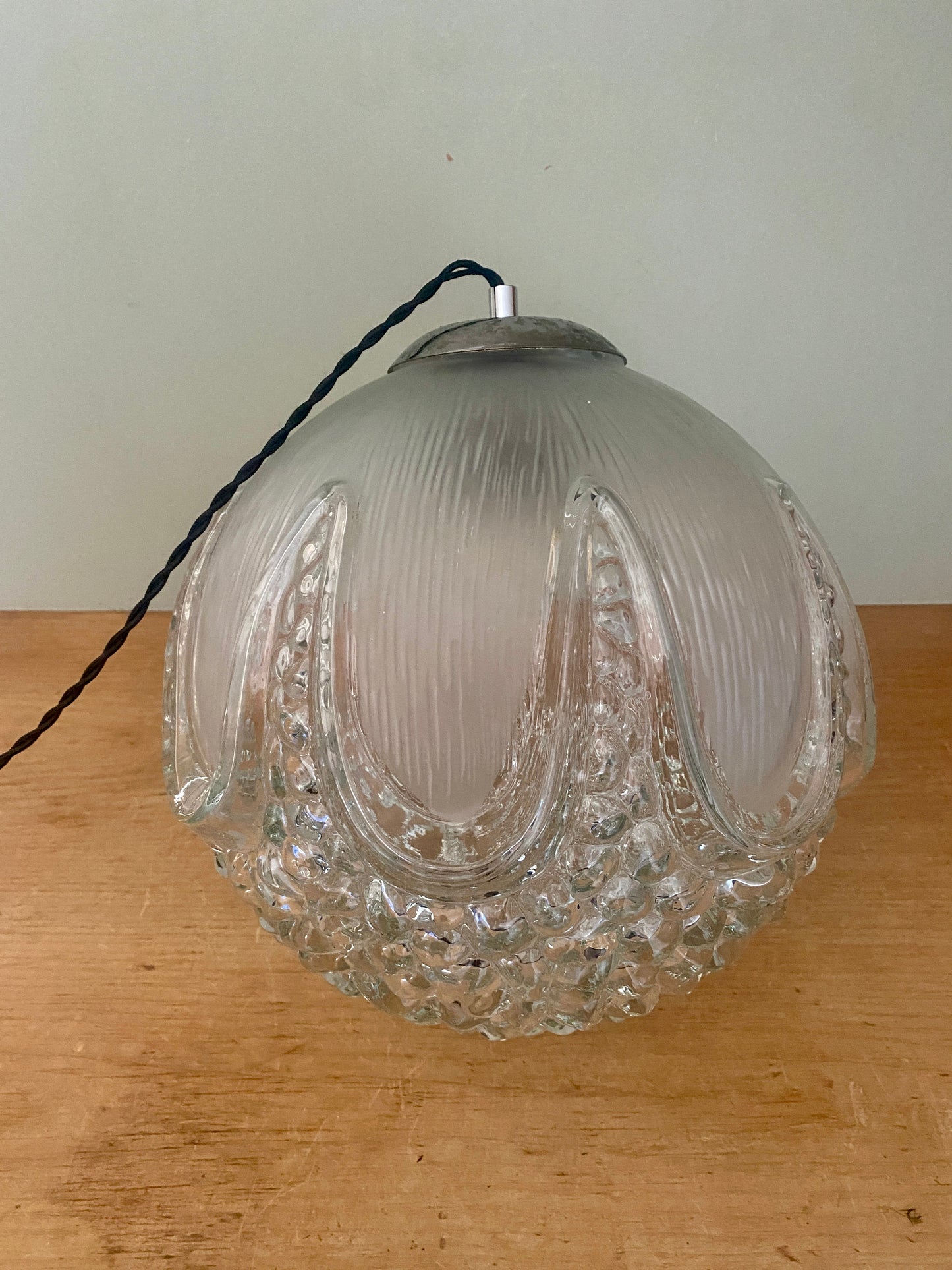 Baladeuse globe vintage en verre XL