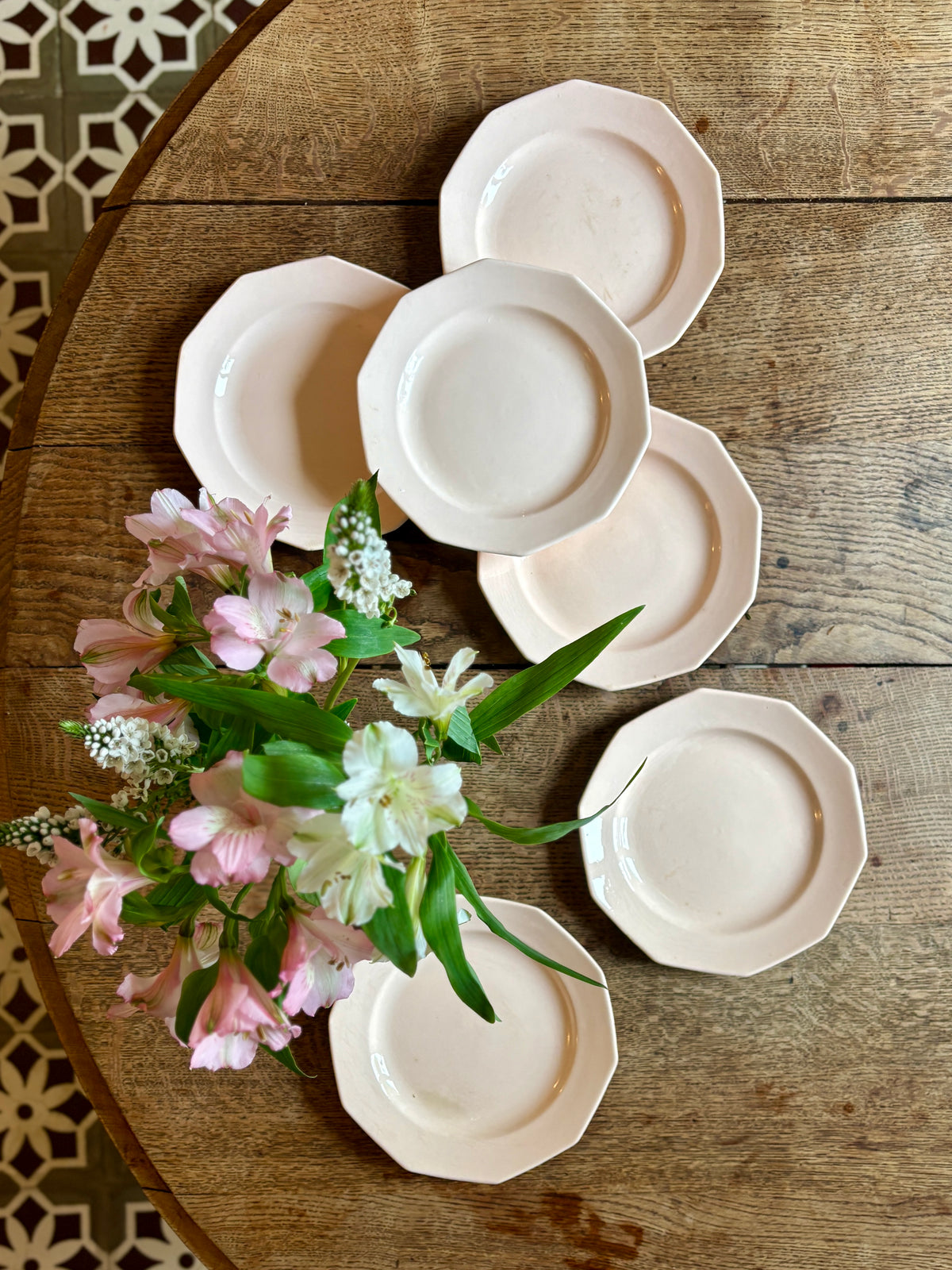 Lot de 6 assiettes à dessert vintage Saint Amand