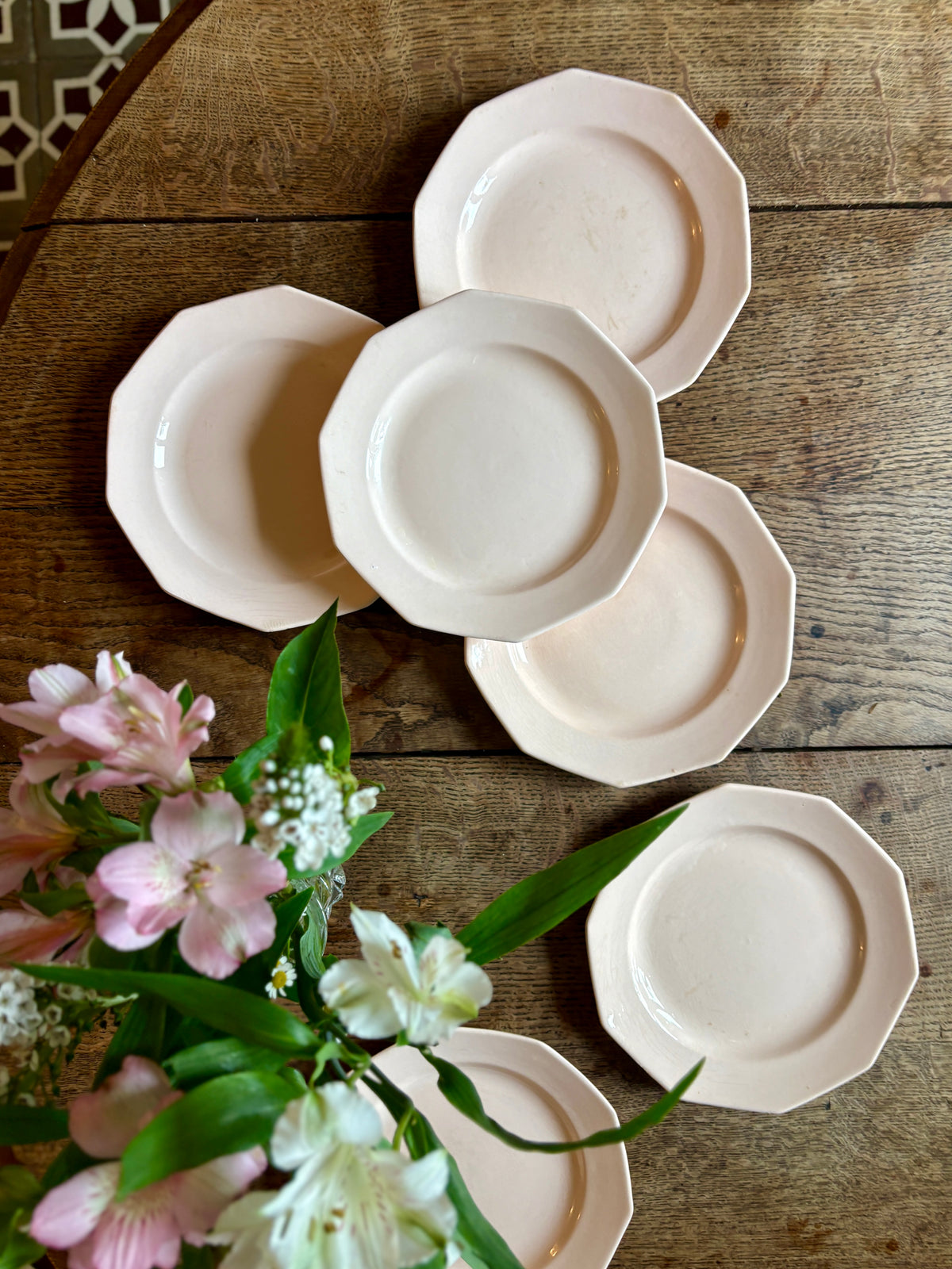 Lot de 6 assiettes à dessert vintage Saint Amand