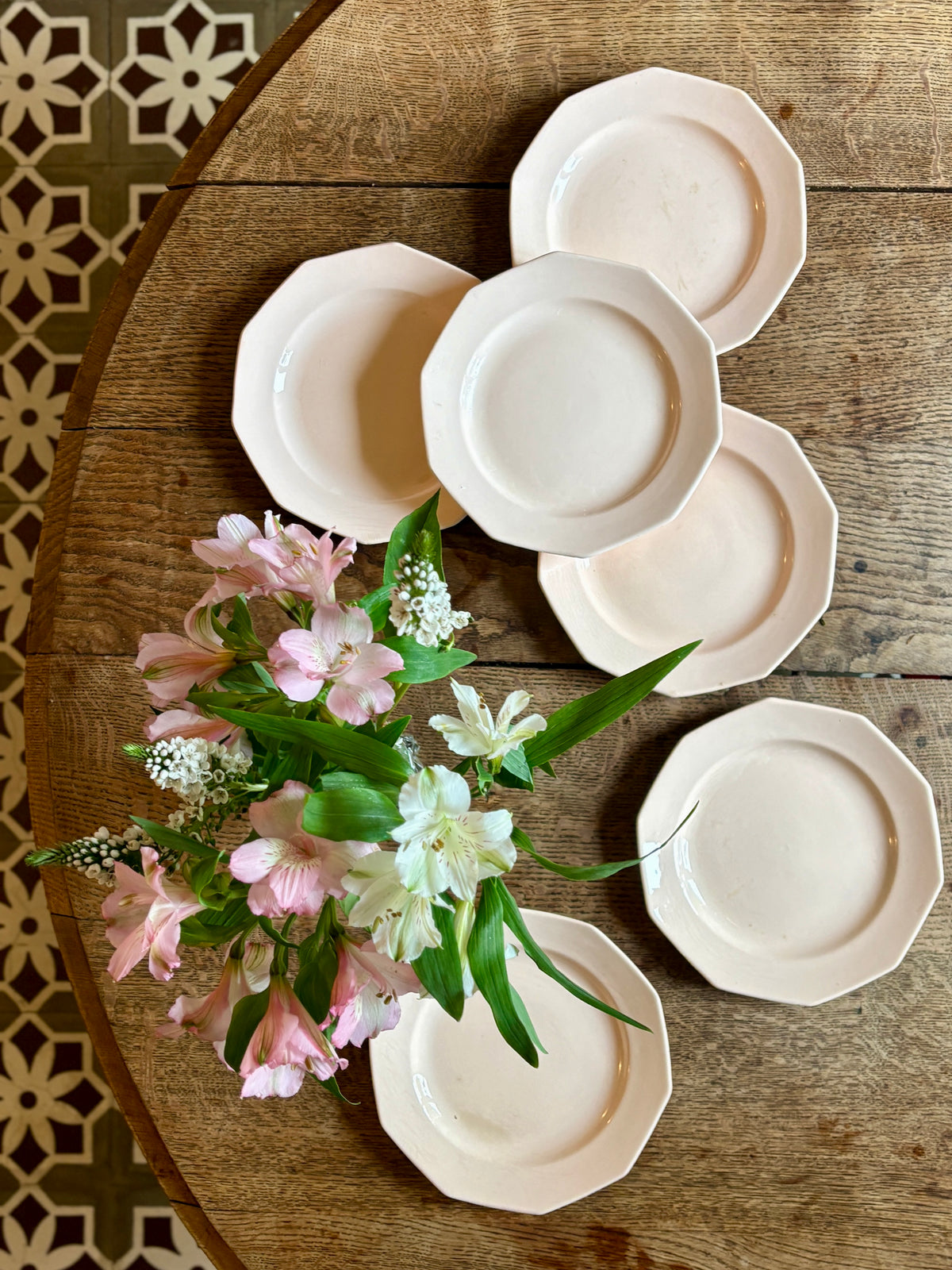Lot de 6 assiettes à dessert vintage Saint Amand