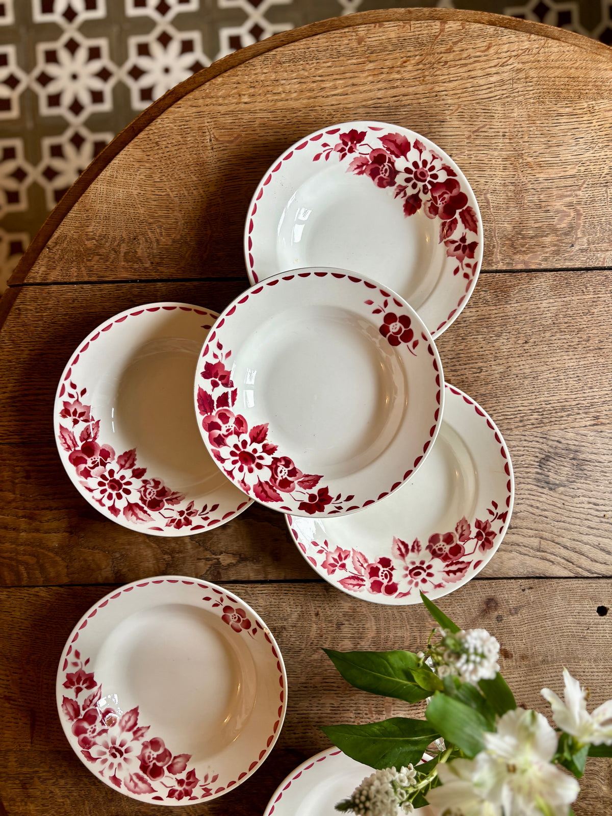 Lot de 6 assiettes creuses vintage Modèle Jane de Céranord