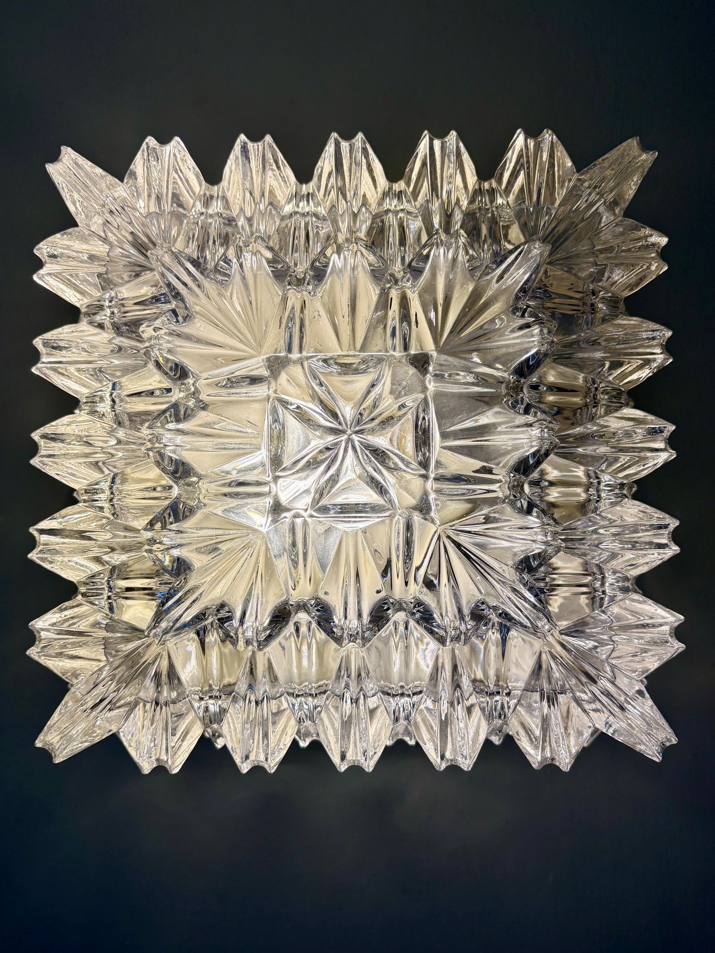 Plafonnier ou applique vintage en verre moulé - Limburg