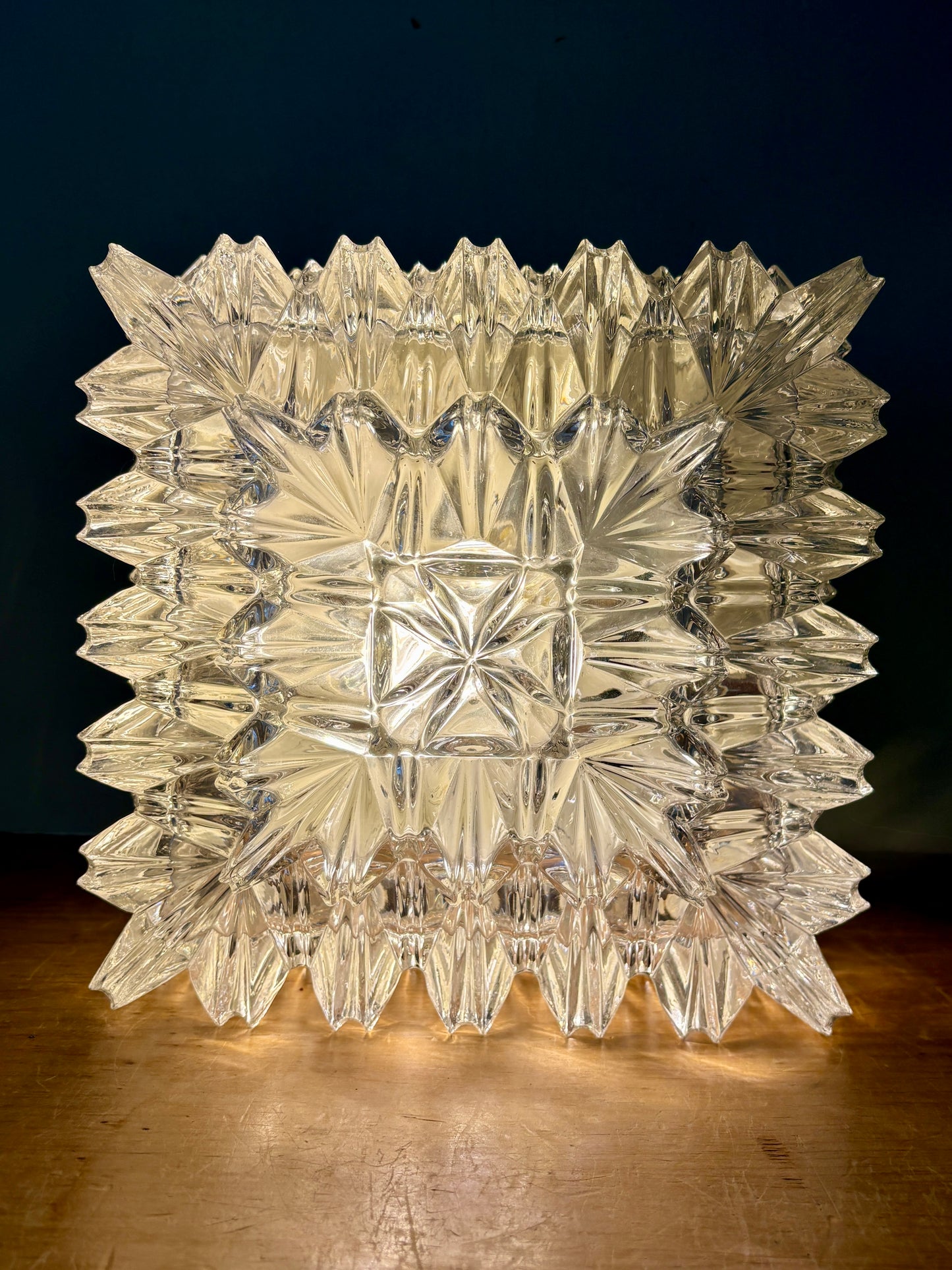 Plafonnier ou applique vintage en verre moulé - Limburg