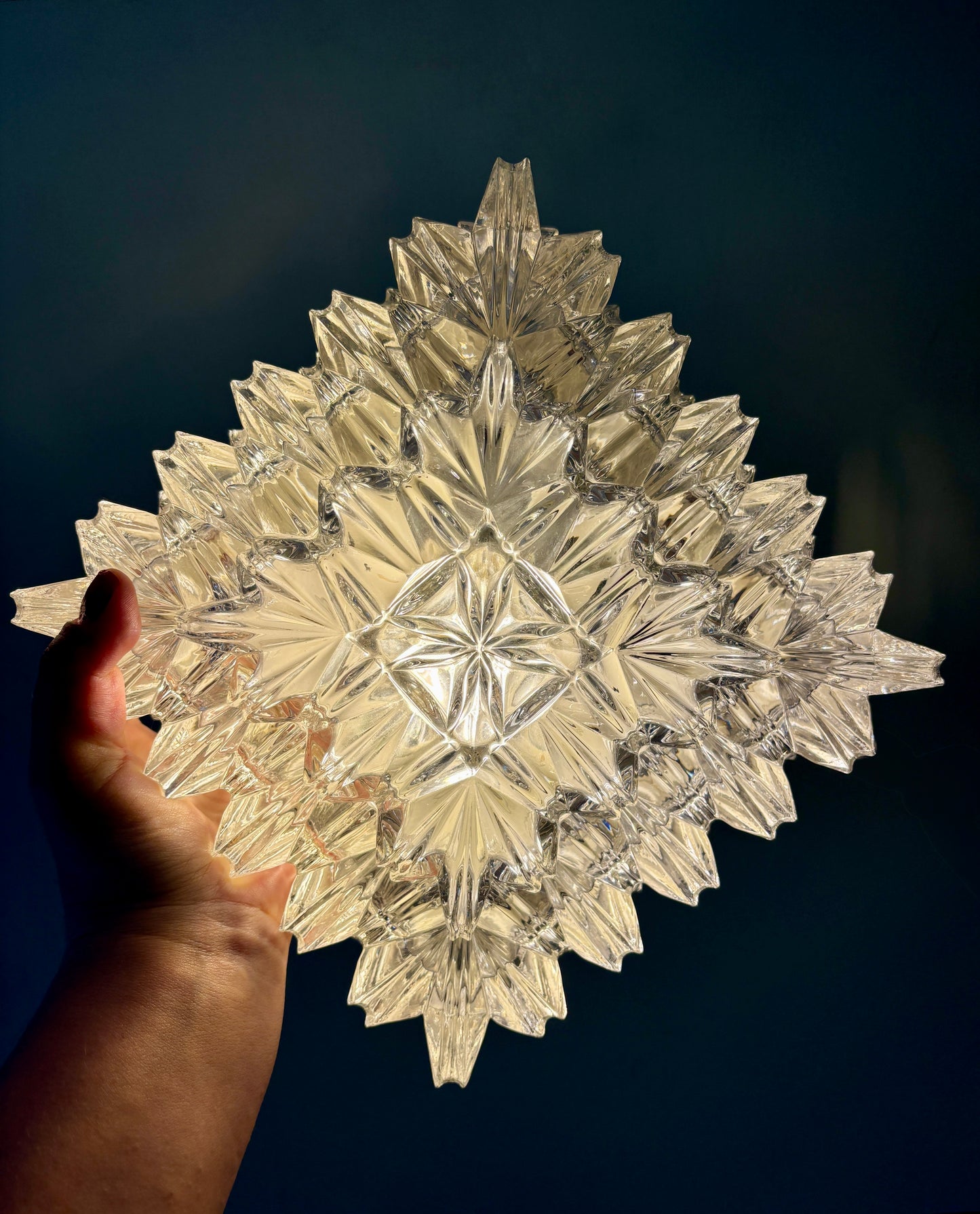 Plafonnier ou applique vintage en verre moulé - Limburg