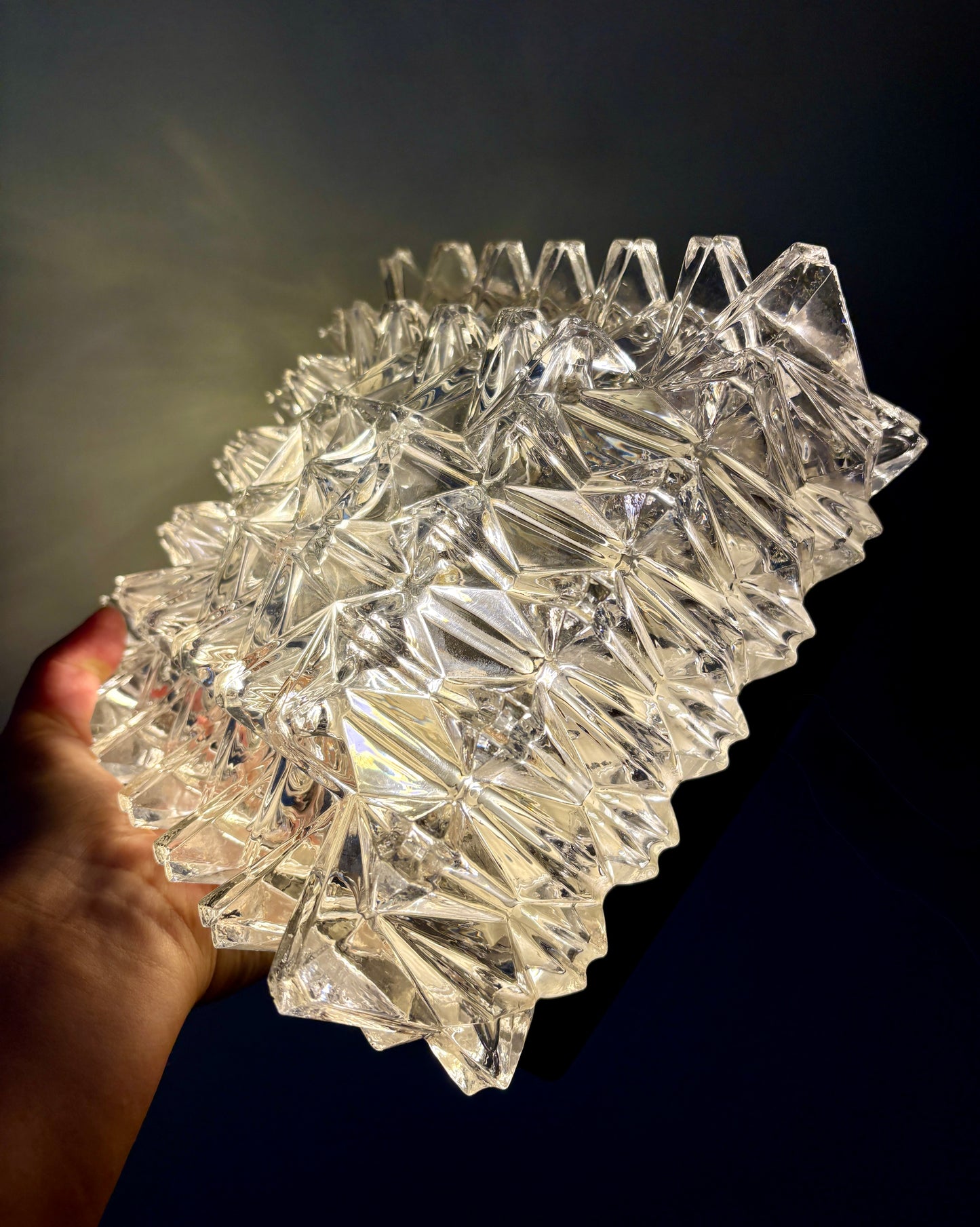 Plafonnier ou applique vintage en verre moulé - Limburg