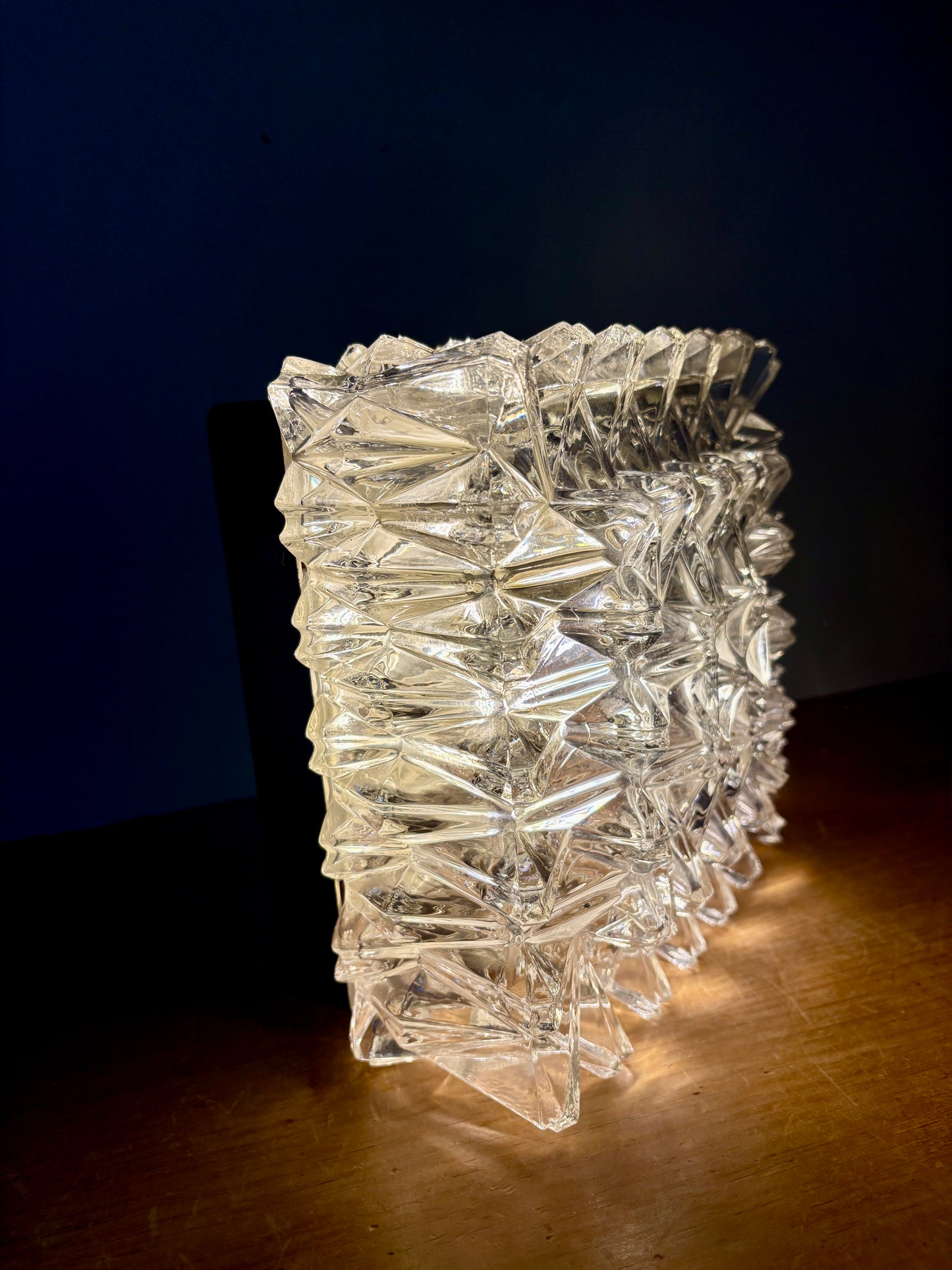 Plafonnier ou applique vintage en verre moulé - Limburg