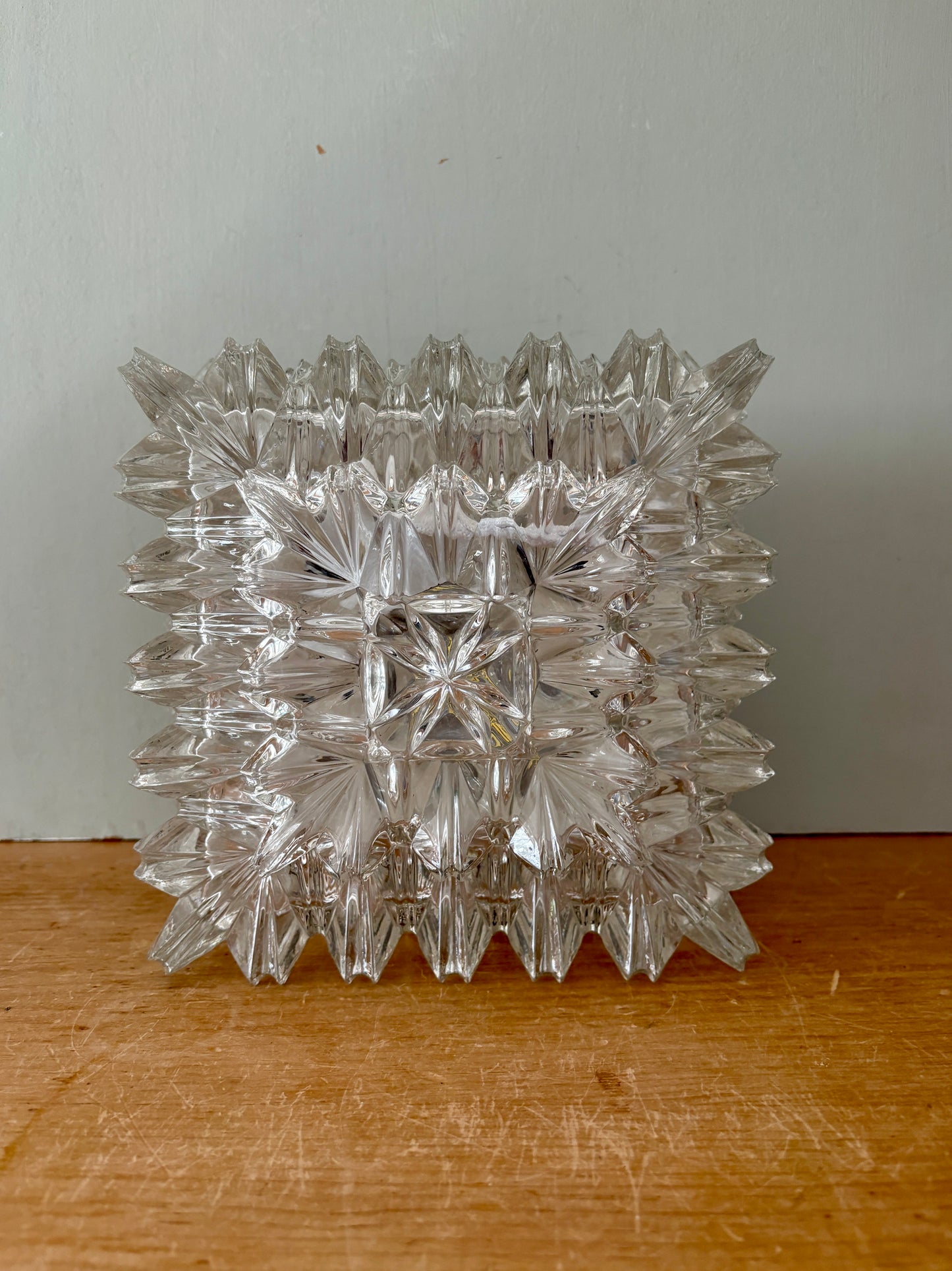 Plafonnier ou applique vintage en verre moulé - Limburg