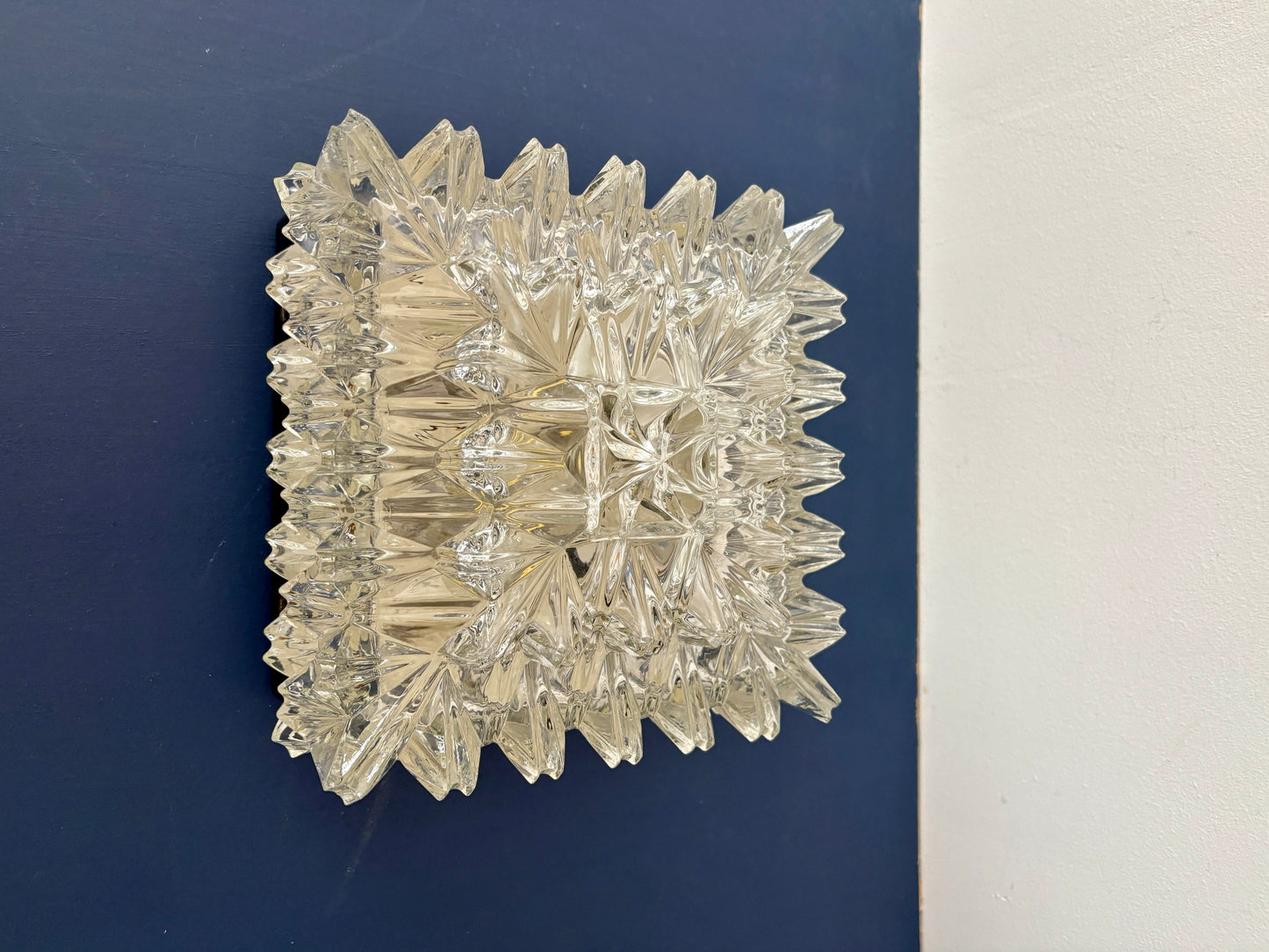 Plafonnier ou applique vintage en verre moulé - Limburg