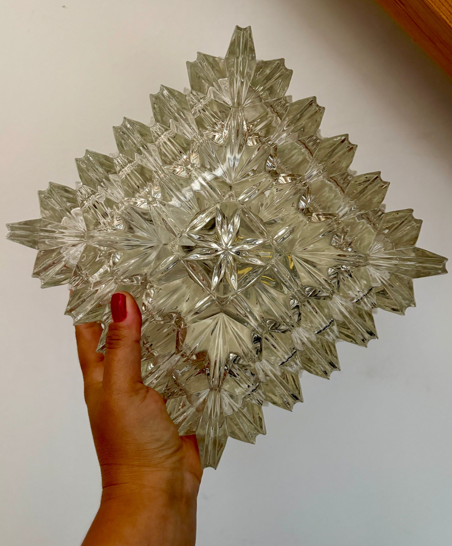 Plafonnier ou applique vintage en verre moulé - Limburg