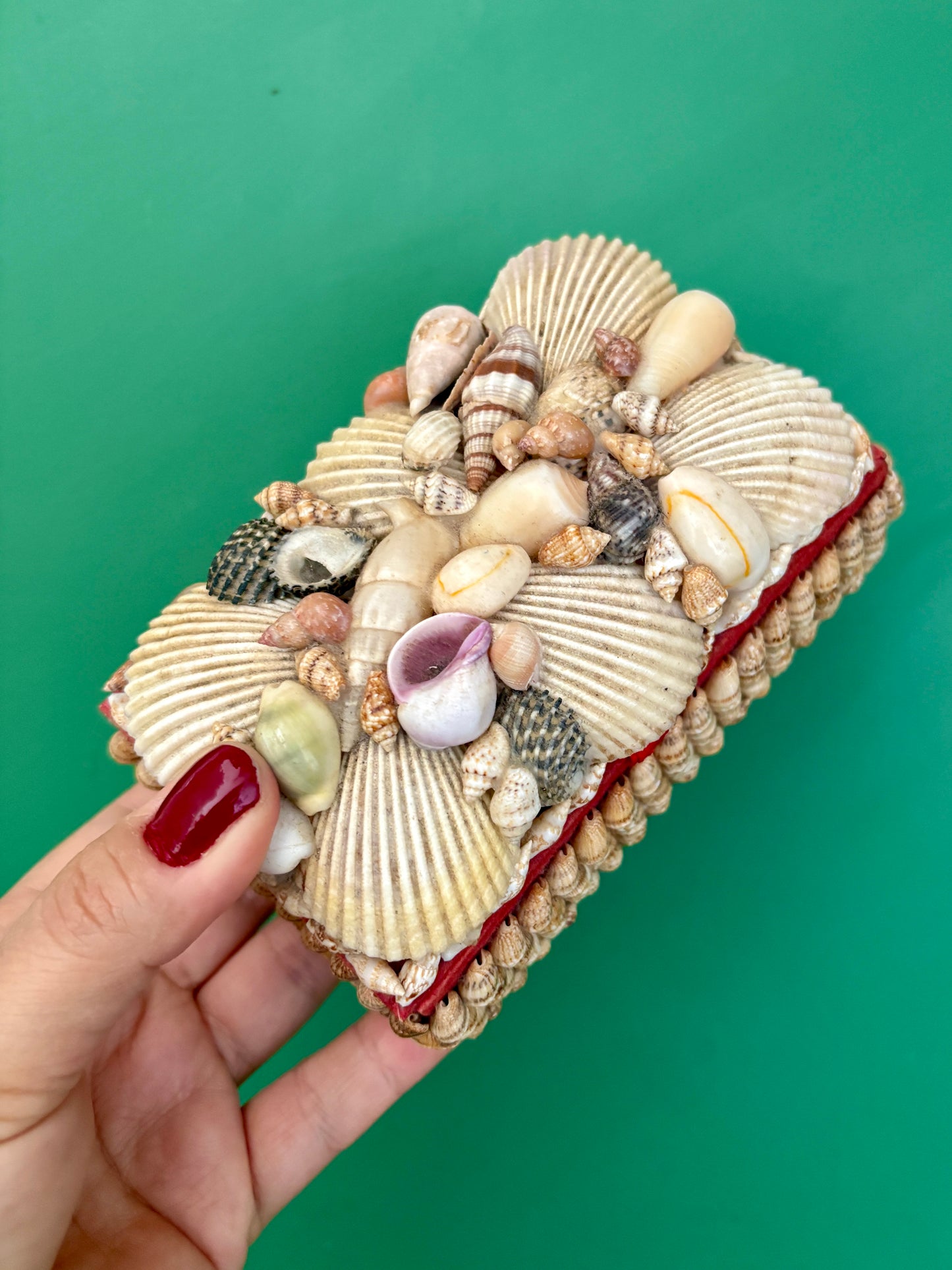 Lot de 3 Anciennes boîtes en coquillages