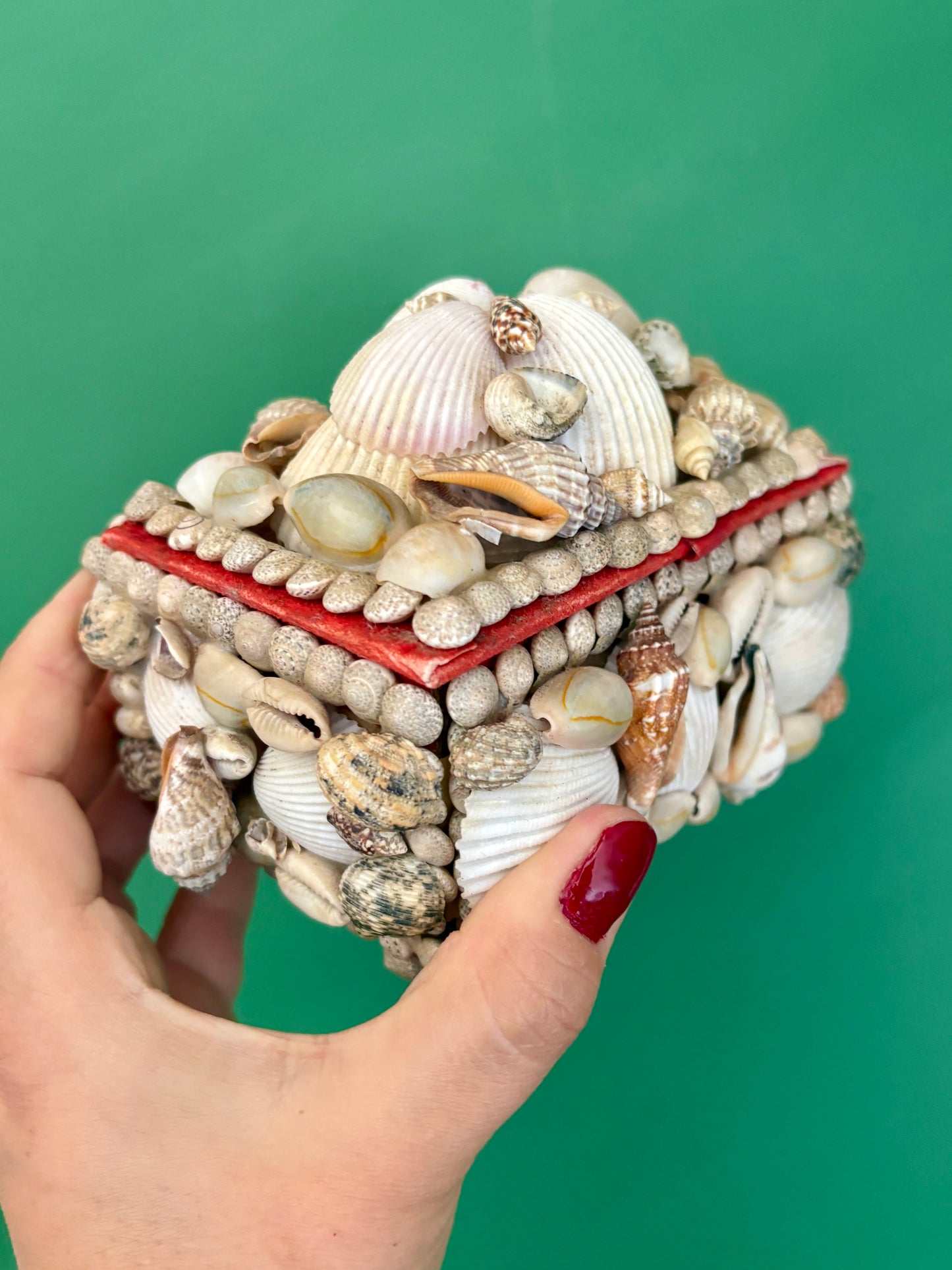 Lot de 3 Anciennes boîtes en coquillages