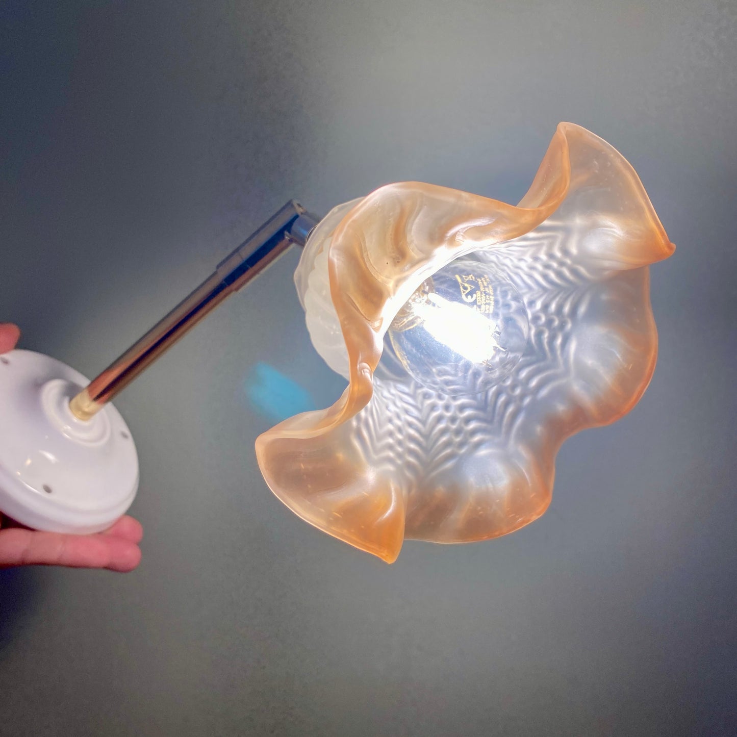 Applique tulipe vintage en verre dépoliApplique tulipe vintage en verre dépoli